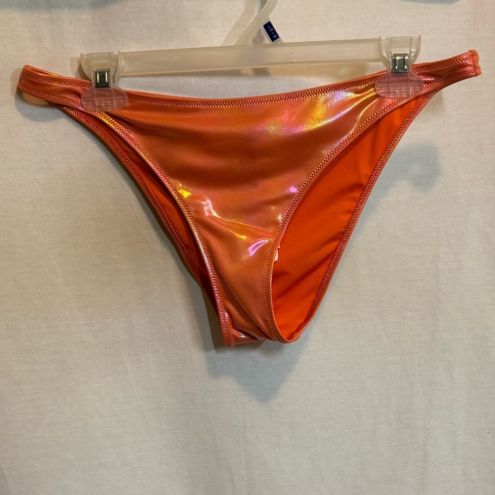 AA-522 Aerie NWT Cheeky Orange Summer Swim Bikini Bottoms Size L
